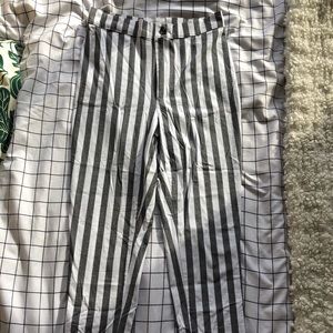 Grey Striped Urban Outfitters Trousers